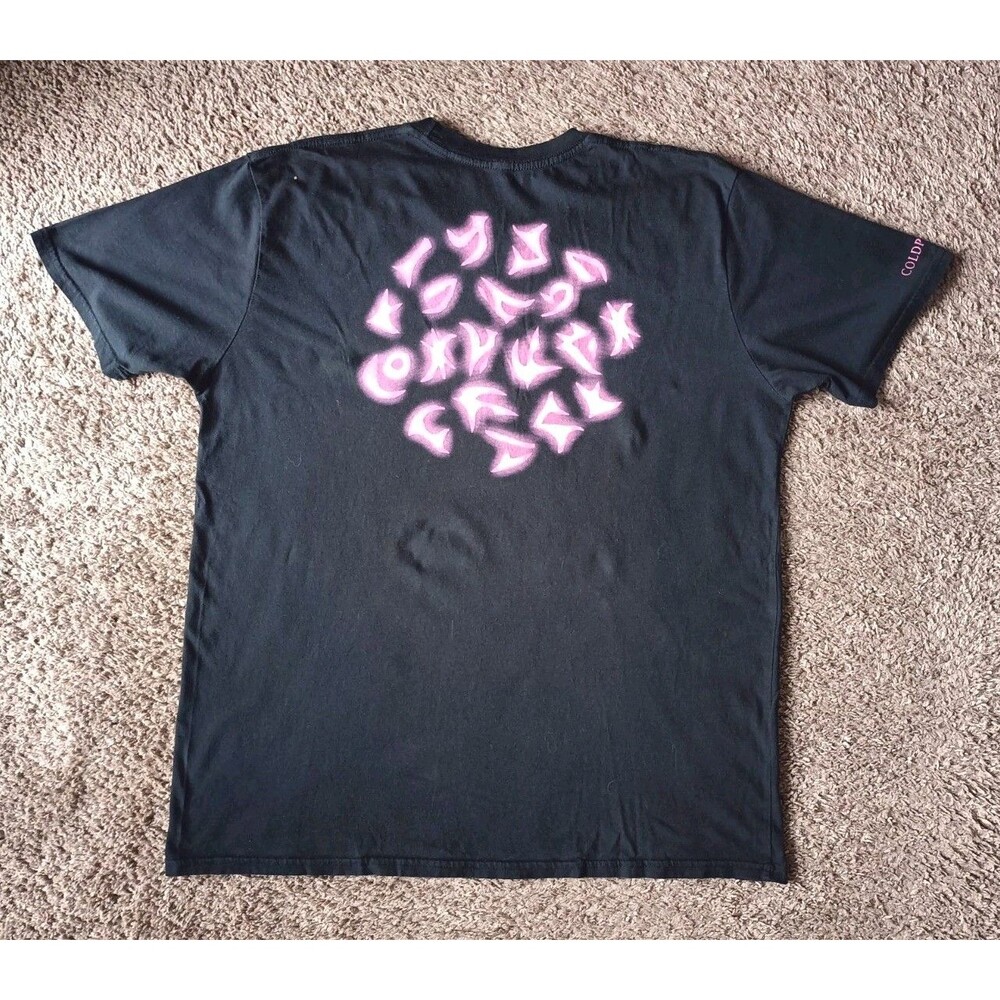 Coldplay Music Of Spheres T-Shirt Men's XL Black Graphic Print Short Sleeve